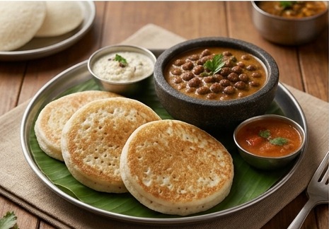 Set dosa with kadala curry